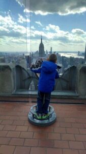 Top of rockefeller center looking toward the empire state building