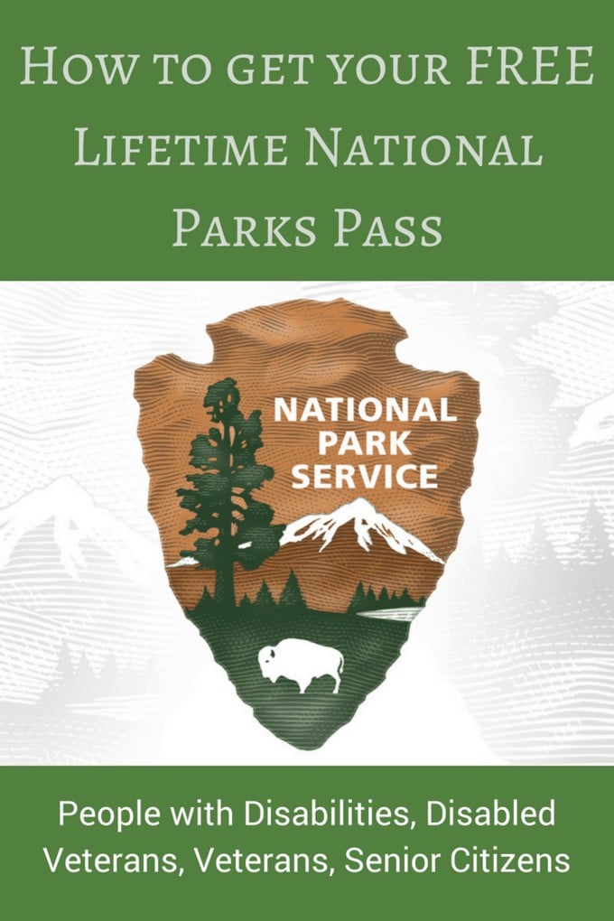Lifetime national parks pass for people with disabilities, veterans, senior citizen photo of the national parks symbol trees mountain