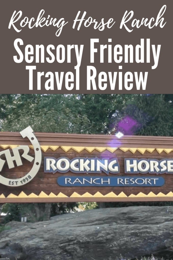 Rocking horse ranch sensory friendly review closeup view of the sign rocking horse ranch resort