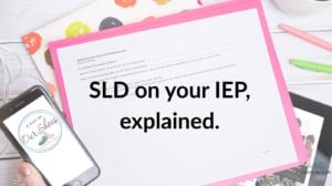 Mother reviewing her child’s iep paperwork while learning about specific learning disability (sld)