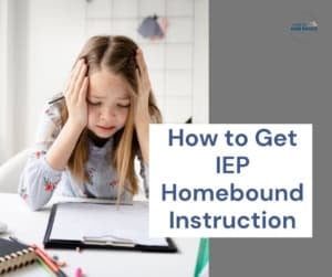 Frustrated girl with head in hands studying at home.