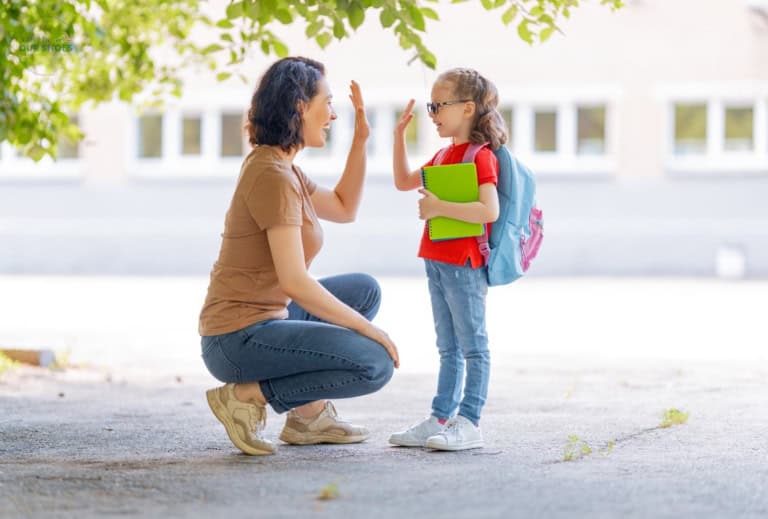 Mom and daughter headed to school after she received iep parent training