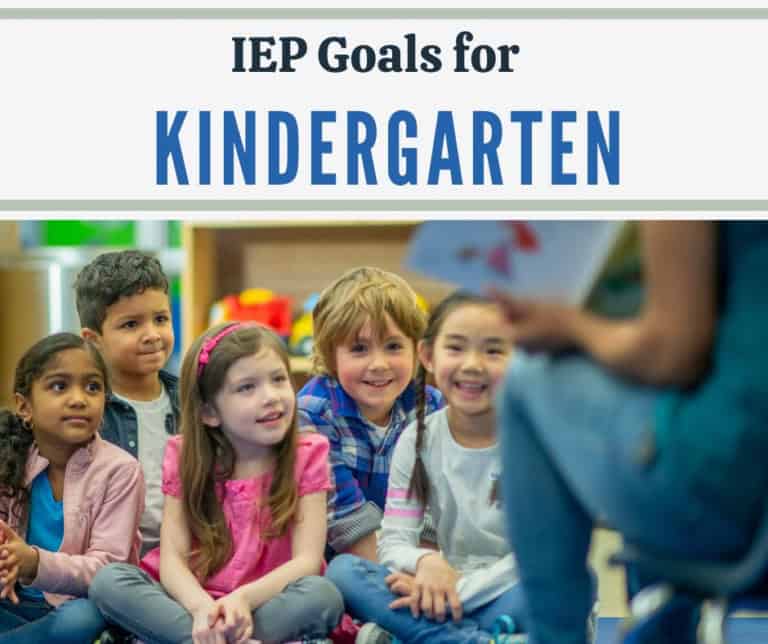 Kindergarten classroom with children listening to teacher about iep goals.
