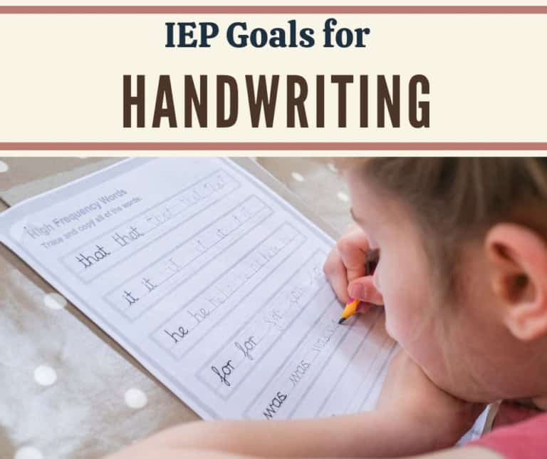 Child practicing handwriting skills on worksheet for iep goals.