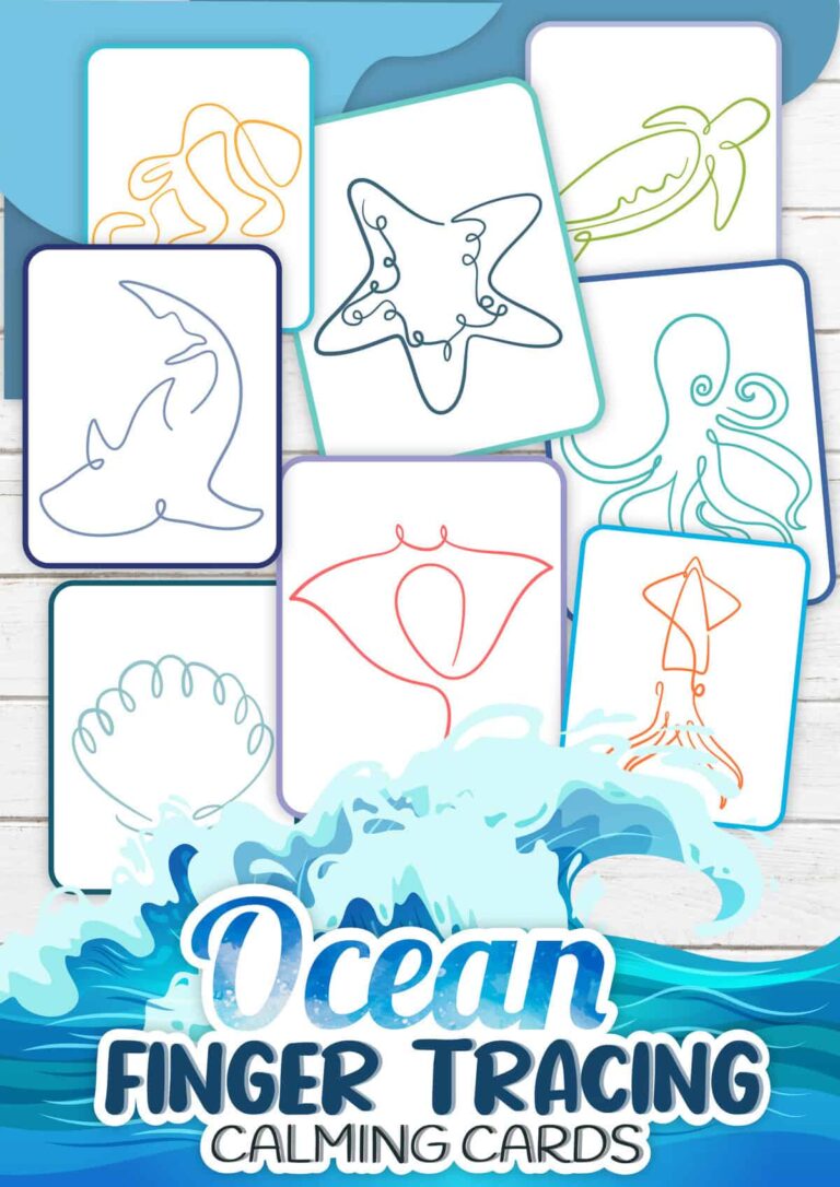 Finger tracing cards for children
