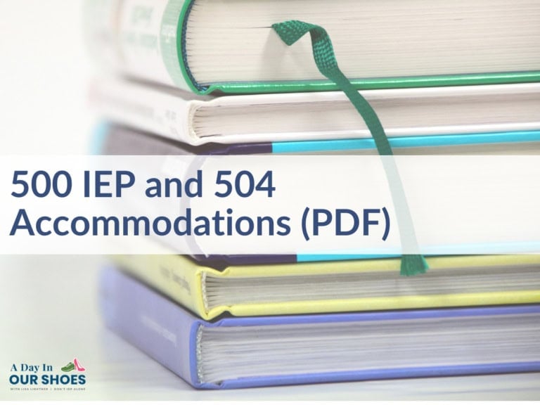 Stack of books representing learning and classroom supports for iep and 504 accommodations.