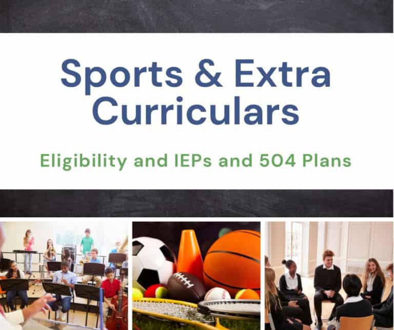 Sports and extracurricular activities for students with ieps and 504 plans.