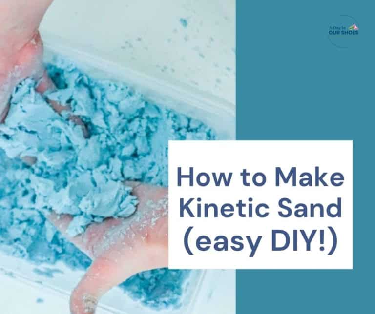 Child playing with blue kinetic sand for sensory play and regulation.