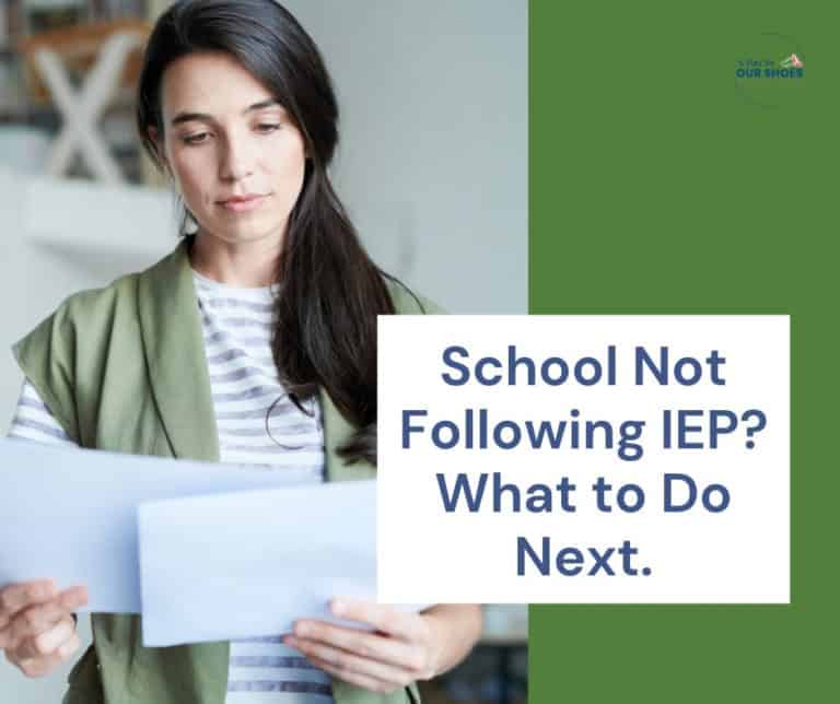 Concerned woman reading a letter about iep issues at school.