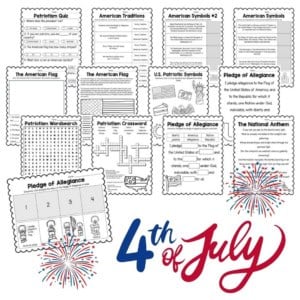 American symbols worksheets and activities for educational use.