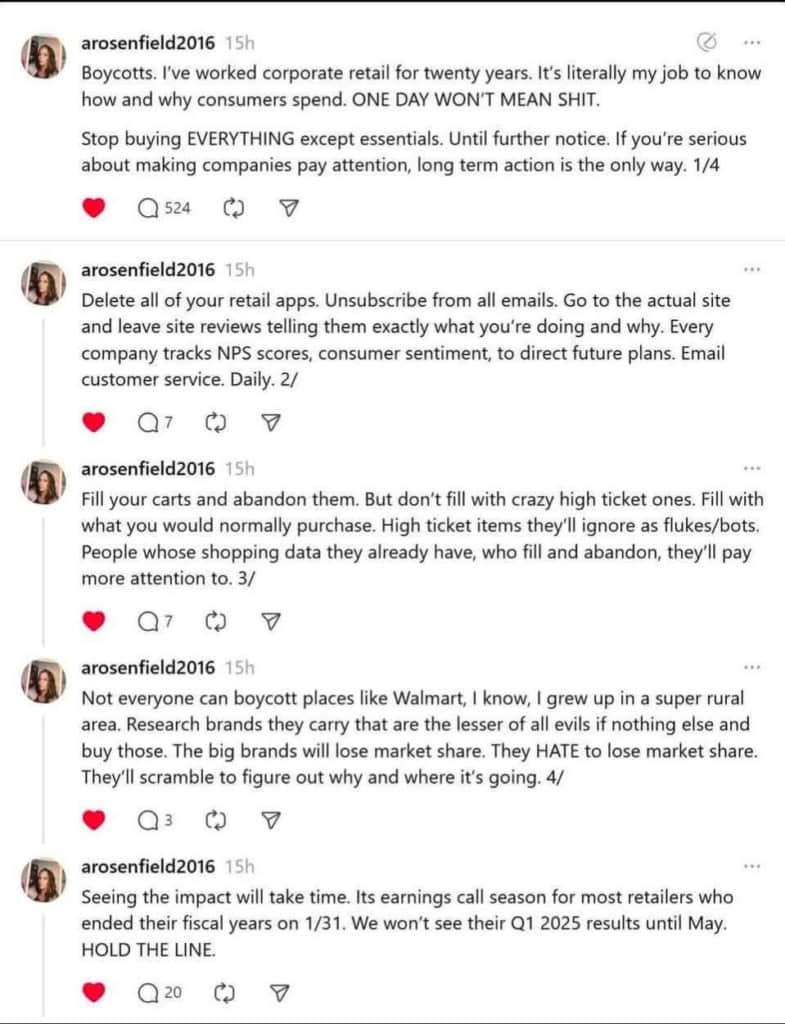 Boycotts and consumer activism: a day in our shoes.