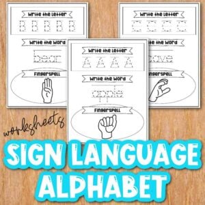 Free sign language alphabet pdf.