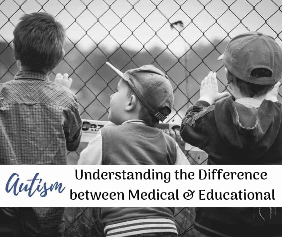 difference Autism medical educational boys standing at a fence looking in