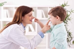 Child receiving a medical diagnosis of autism