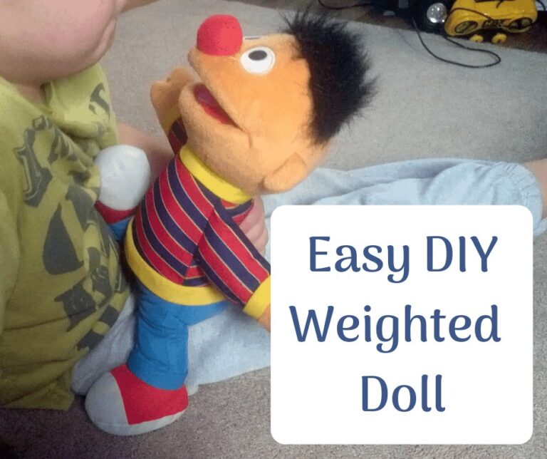 Easy diy weighted doll for kids child holding doll or stuffed animal
