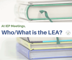 Lea at iep meetings school textbooks