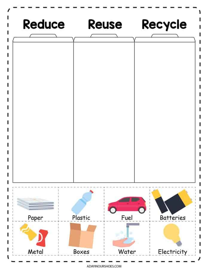 8 Free Recycling Worksheets for Kids (PDFs)