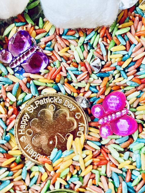 St. Patrick's day sensory bin for a fun and interactive celebration of st. Patrick's day.