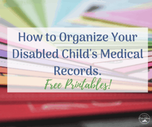Care binders disabled child how to organize printables folders