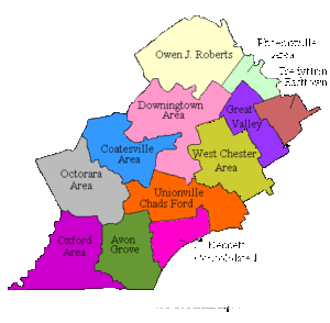 Best school district in chester county, pa for special education map of the area