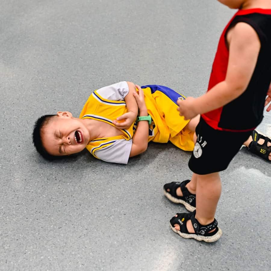 Child having a meltdown at school