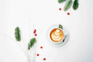 A cup of coffee at christmas time, with friends!