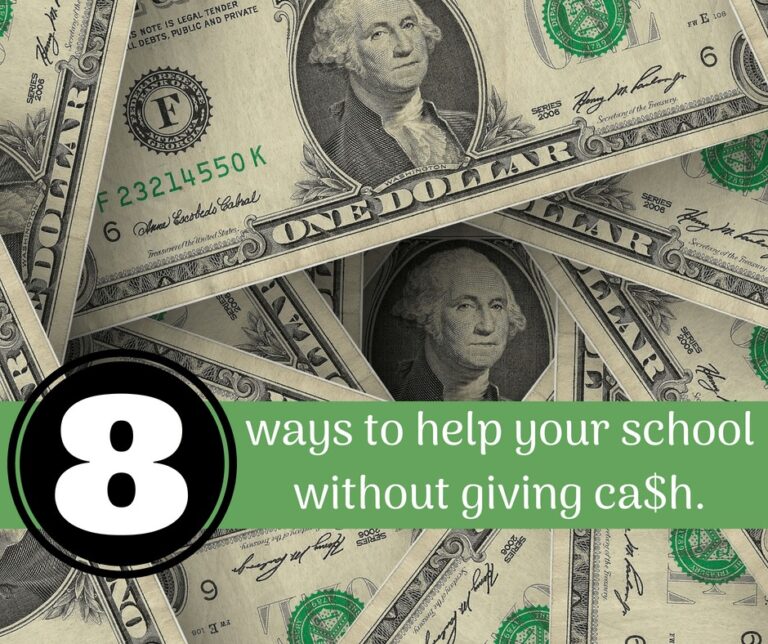 Donations for schools ways to help your school dollar bills spread out