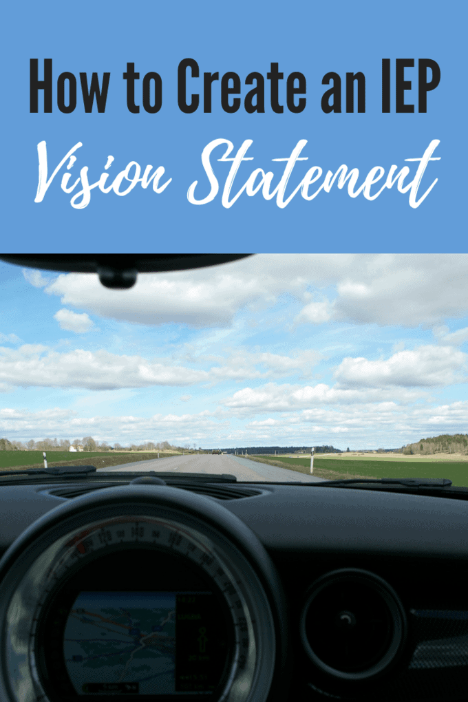 Why your iep needs a vision statement looking out the front window of a car at the highway and sky