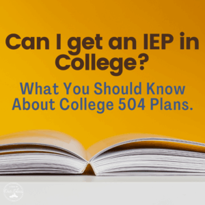 Iep 504 college