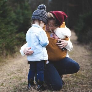 Getting outdoors more frequently is a common new year's resolution for moms.