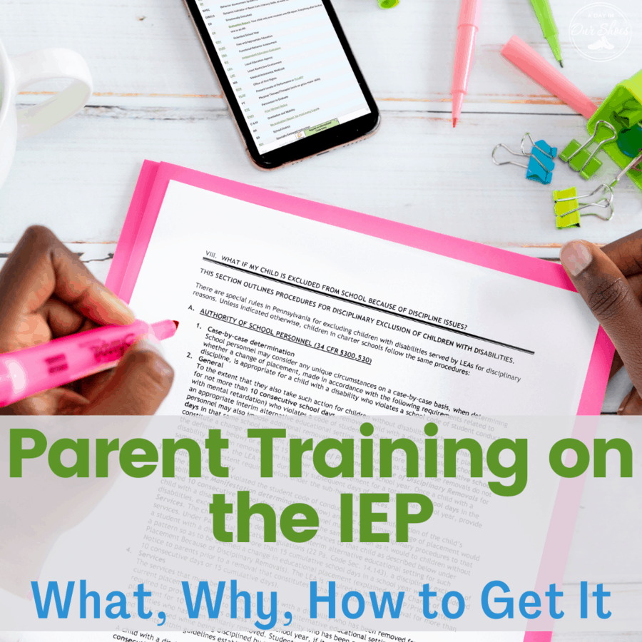 parent training on IEP
