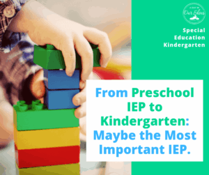Preschool iep to kindergarten