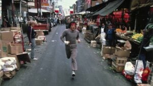 Rocky runs thru the italian market