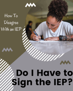 A mom signing her iep