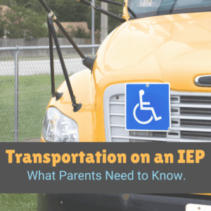 A special education bus