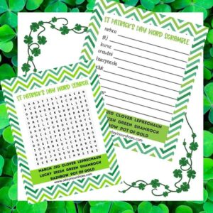 St. Patrick's day word search free pdf downloadable