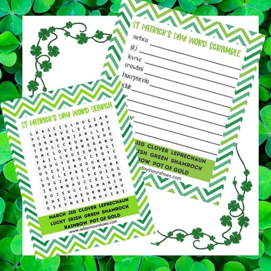 St. Patrick's day word search free pdf downloadable