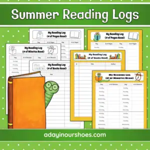 Summer reading programs with reading logs for kids.
