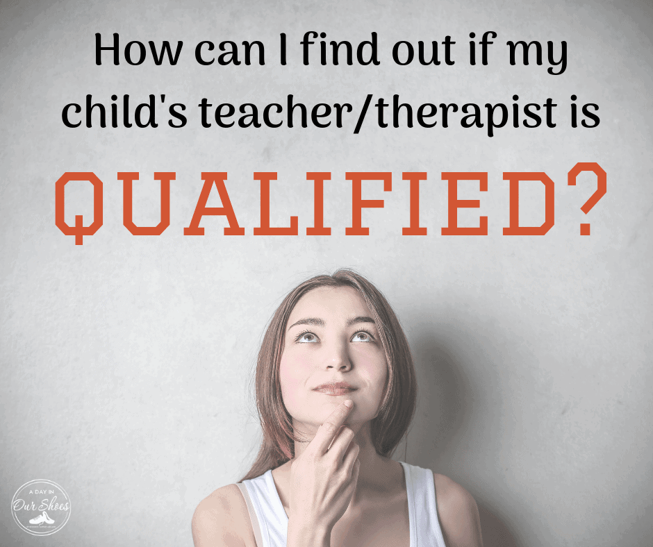 is my childs teacher and therapist qualified woman with hand on chin thinking and pondering